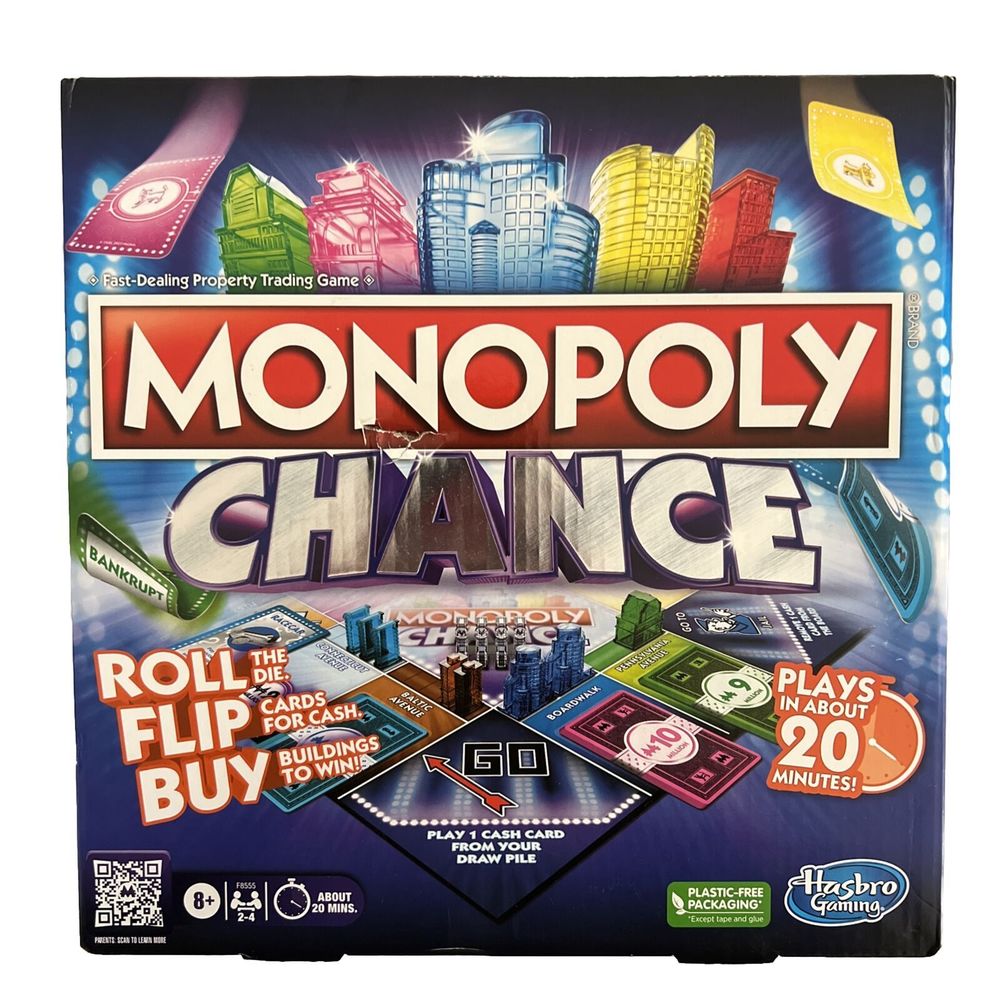 Monopoly Chance Board Game Roll Flip Buy Dealing Property Game 20‎ Mins